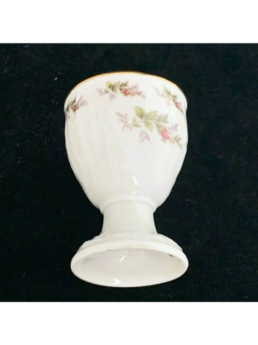 Rosenthal Sanssouci Floral Footed Egg Cup Gold Trim Porcelain Germany Vintage